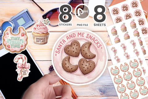 Sticker Cozy Holiday Treats for Tiny Hands SVG artnoy 
