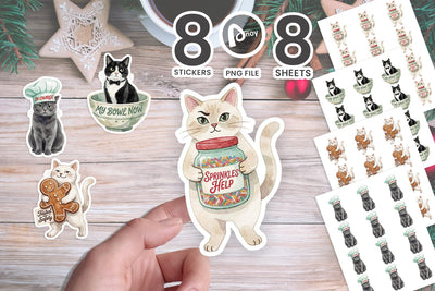 Sticker Cozy Kitchen Cookie Supervisor Cats SVG artnoy 