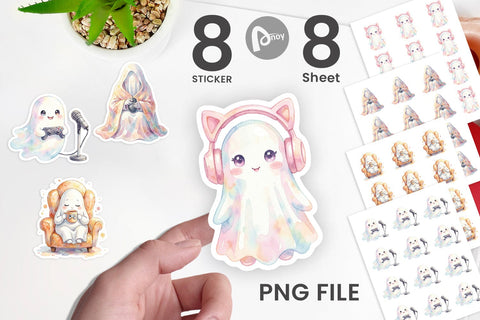 Sticker Cozy PC Gamer Ghost Sublimation artnoy 