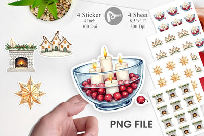 Sticker Cozy Winter Home Decor Sublimation artnoy 