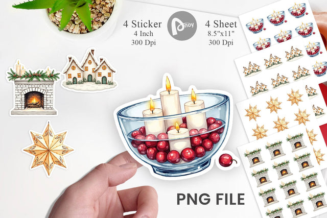 Sticker Cozy Winter Home Decor Sublimation artnoy 