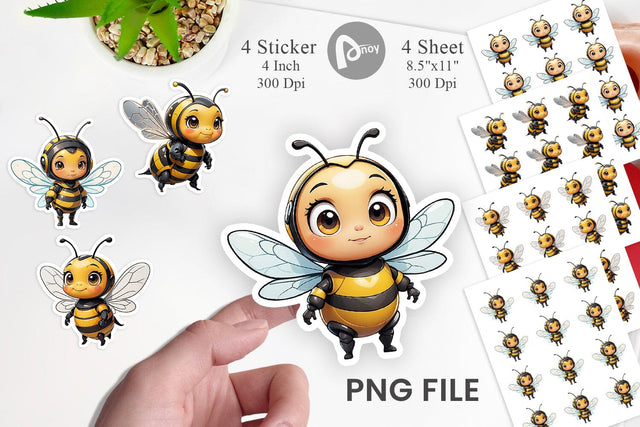 Sticker Cute Bee Sublimation artnoy 