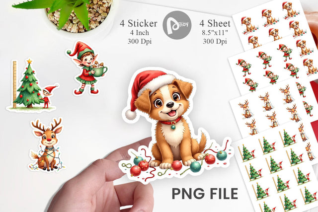 Sticker Cute Christmas Crew Sublimation artnoy 