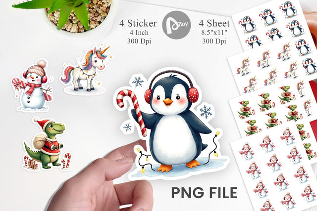 Sticker Cute Christmas Crew Sublimation artnoy 