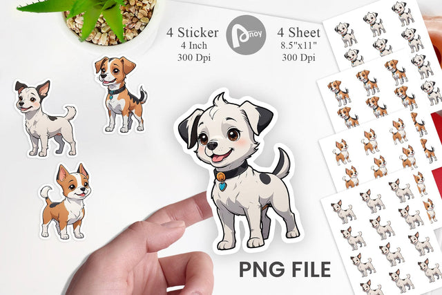 Sticker Cute Dog Sublimation artnoy 