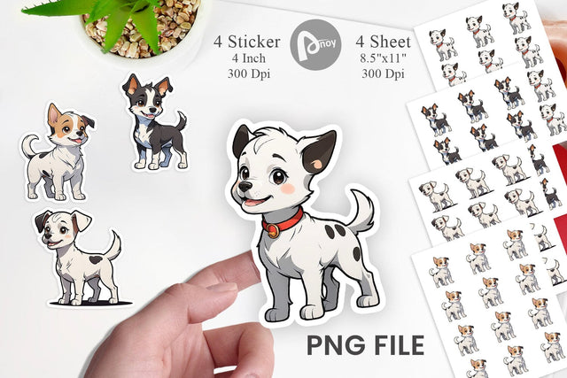 Sticker Cute Dog Sublimation artnoy 