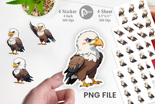 Sticker Cute Eagle Sublimation artnoy 