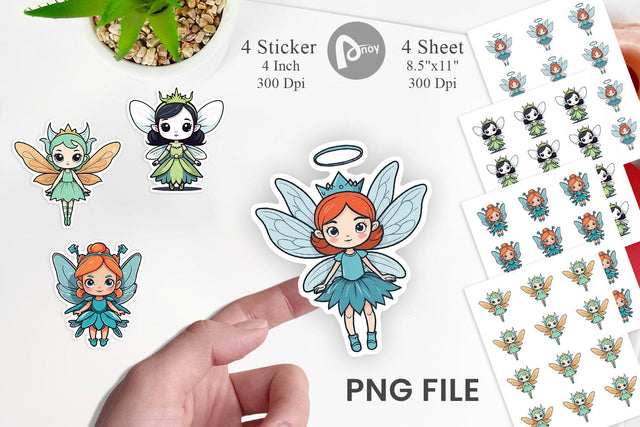 Sticker Cute Fairy Sublimation artnoy 