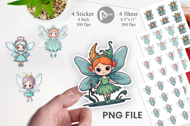 Sticker Cute Fairy Sublimation artnoy 