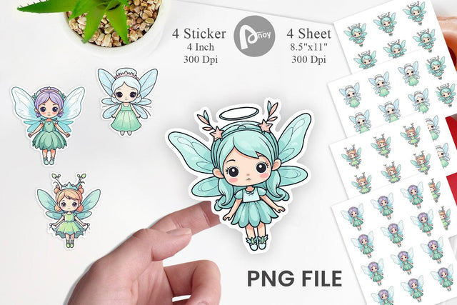 Sticker Cute Fairy Sublimation artnoy 