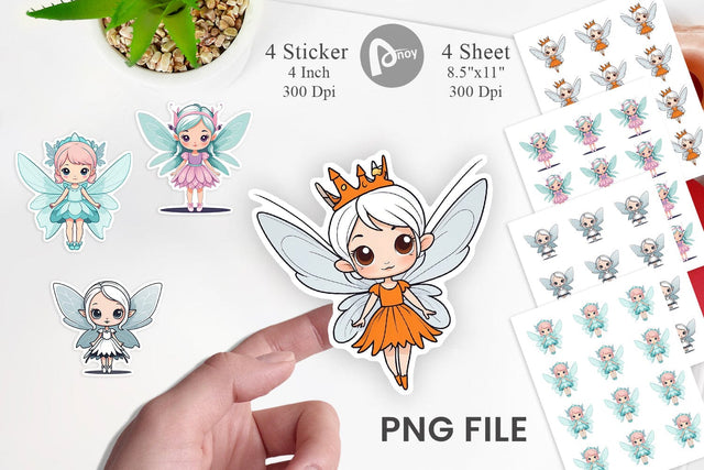Sticker Cute Fairy Sublimation artnoy 