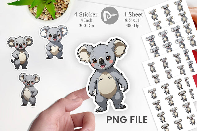 Sticker Cute Koala Sublimation artnoy 