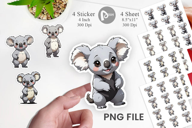 Sticker Cute Koala Sublimation artnoy 