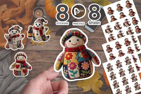 Sticker Cute Stitched Fabric Ghost Specters Sublimation artnoy 