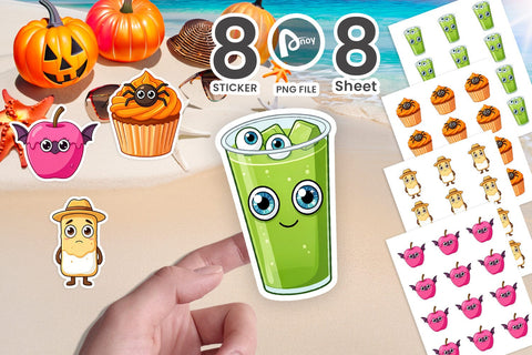 Sticker Cute Summerween Treats Sublimation artnoy 