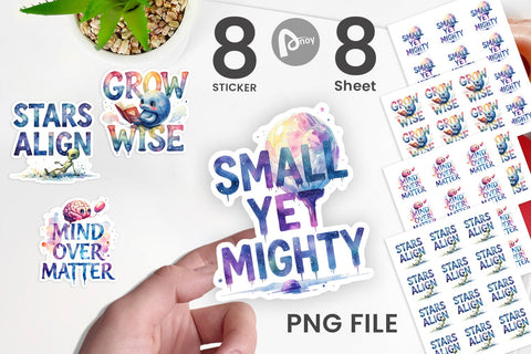 Sticker Cute Ugly Alien Wisdom Quote Sublimation artnoy 