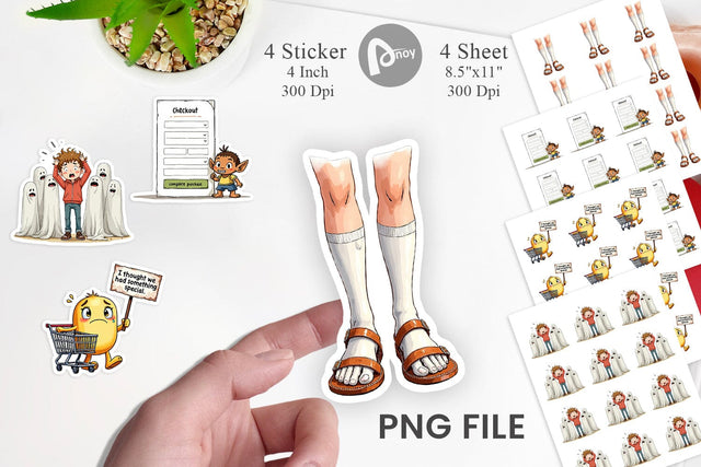 Sticker Cyber Catastrophes Sublimation artnoy 