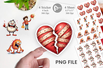 Sticker Cyber Catastrophes Sublimation artnoy 