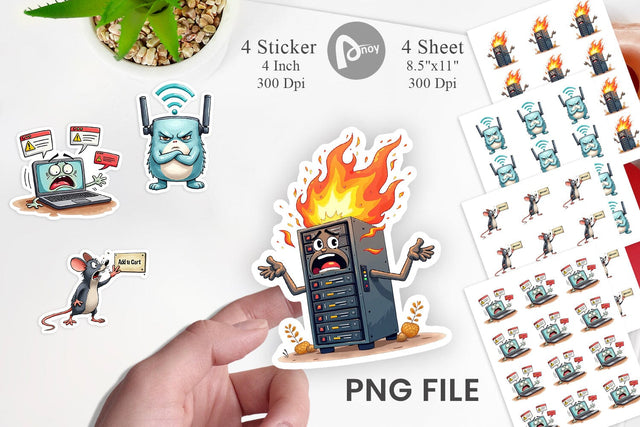 Sticker Cyber Monday Glitchfest Sublimation artnoy 