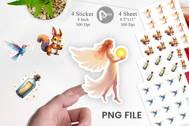 Sticker Cybernetic Cupids Cosmic Messengers Sublimation artnoy 