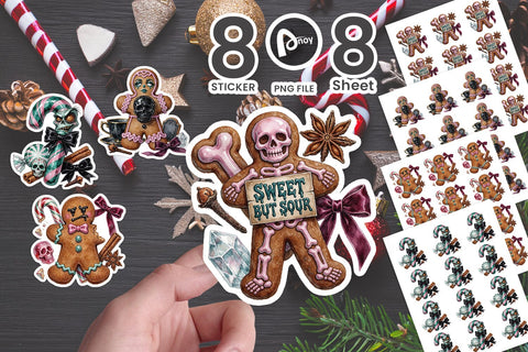 Sticker Cynical Bored Gothic Gingerbread SVG artnoy 
