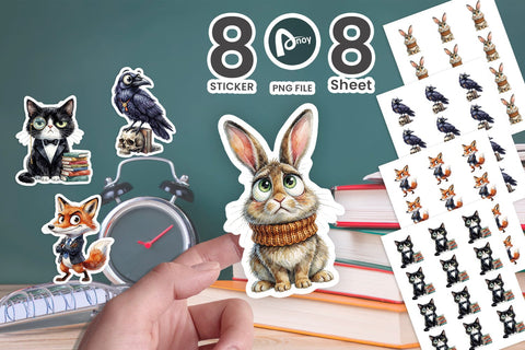 Sticker Cynical Dark Academia Scholar Sublimation artnoy 