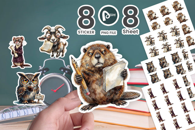 Sticker Cynical Dark Academia Scholar Sublimation artnoy 