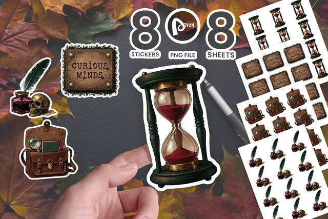 Sticker Dark Academia Autumn Study Club SVG artnoy 