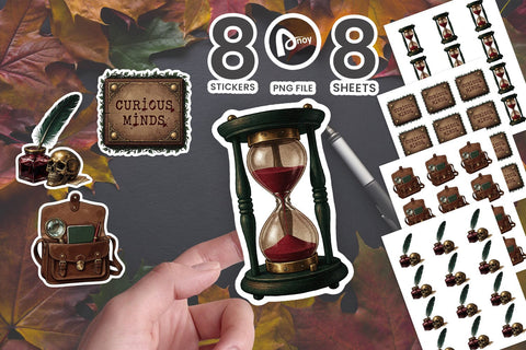 Sticker Dark Academia Autumn Study Club SVG artnoy 