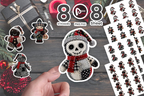 Sticker Dark Holiday Patchwork Totems Sublimation artnoy 