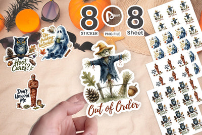 Sticker Earthy Retro Sarcastic Spook Quotes SVG artnoy 