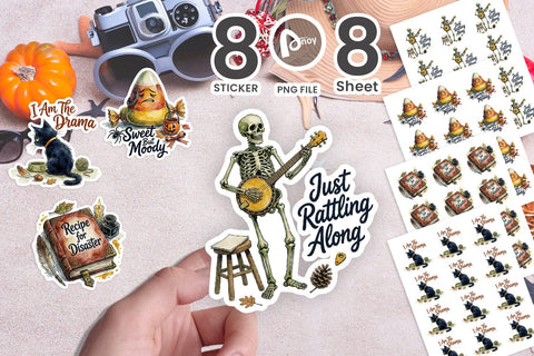 Sticker Earthy Retro Sarcastic Spook Quotes SVG artnoy 