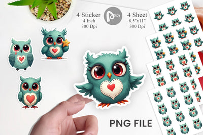 Sticker Eerie Owl Journey Sublimation artnoy 