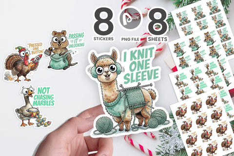 Sticker Elf Workshop Explosions & Toy Chaos SVG artnoy 