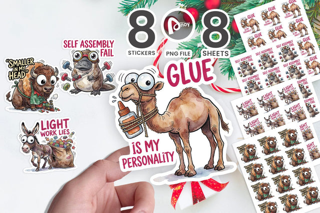 Sticker Elf Workshop Explosions & Toy Chaos SVG artnoy 