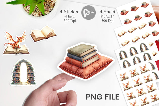 Sticker Enchanted Reading Nook Sublimation artnoy 