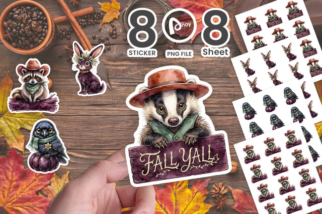 Sticker Enchanting Midnight Prairie Pets SVG artnoy 