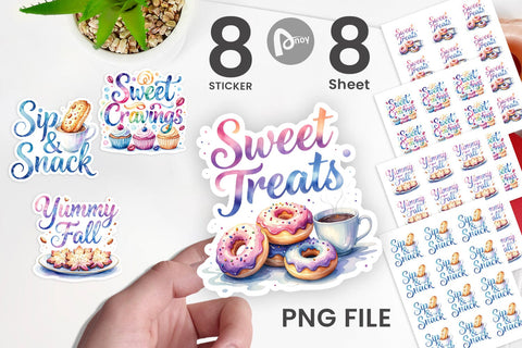 Sticker Fall Bakery & Coffee Quotes Sublimation artnoy 