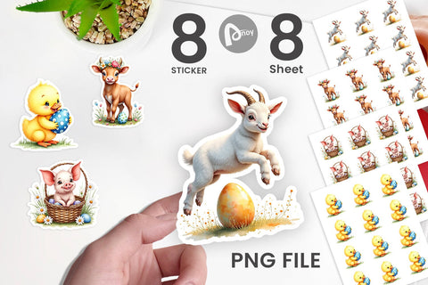 Sticker Farmhouse Baby Animals Sublimation artnoy 