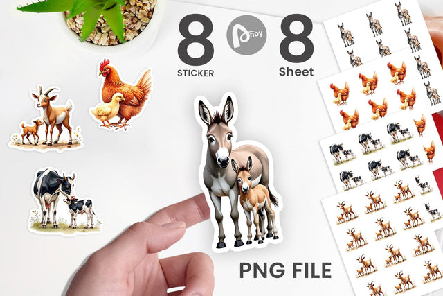 Sticker Farmyard Babies Sublimation artnoy 