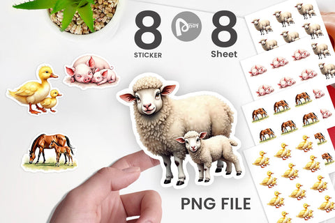 Sticker Farmyard Babies Sublimation artnoy 