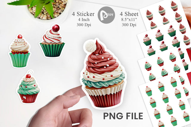 Sticker Festive Cupcake Sublimation artnoy 