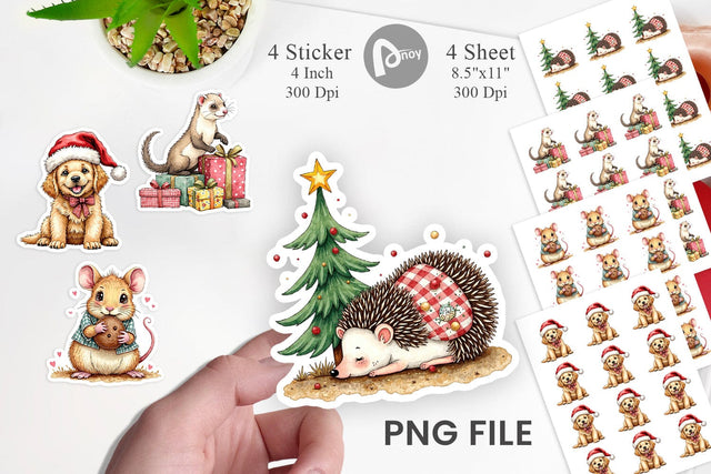 Sticker Festive Patchwork Pets Sublimation artnoy 