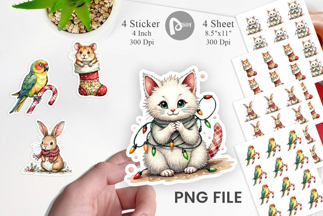 Sticker Festive Patchwork Pets Sublimation artnoy 