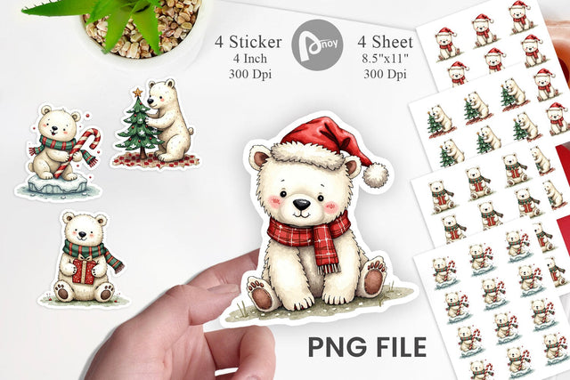 Sticker Festive Polar Wonders Sublimation artnoy 