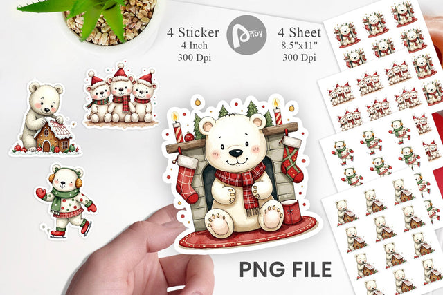 Sticker Festive Polar Wonders Sublimation artnoy 