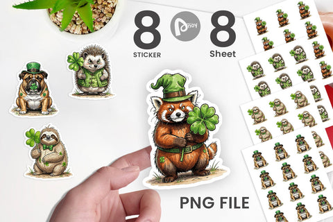 Sticker Festive St Paddys Fauna Sublimation artnoy 