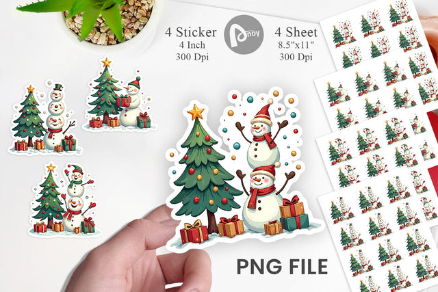 Sticker Festive Winter Whimsy Sublimation artnoy 
