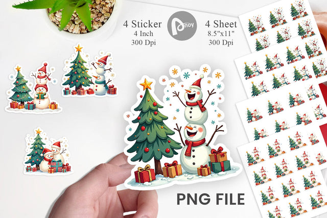 Sticker Festive Winter Whimsy Sublimation artnoy 