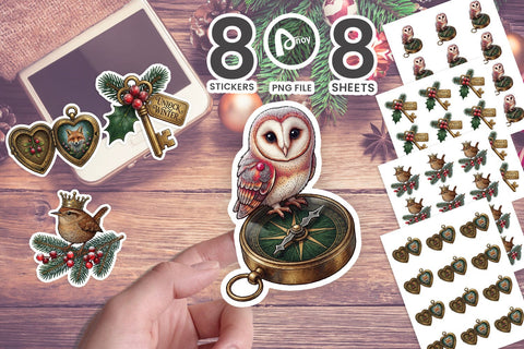 Sticker Festive Woodland Curio Keepsakes SVG artnoy 